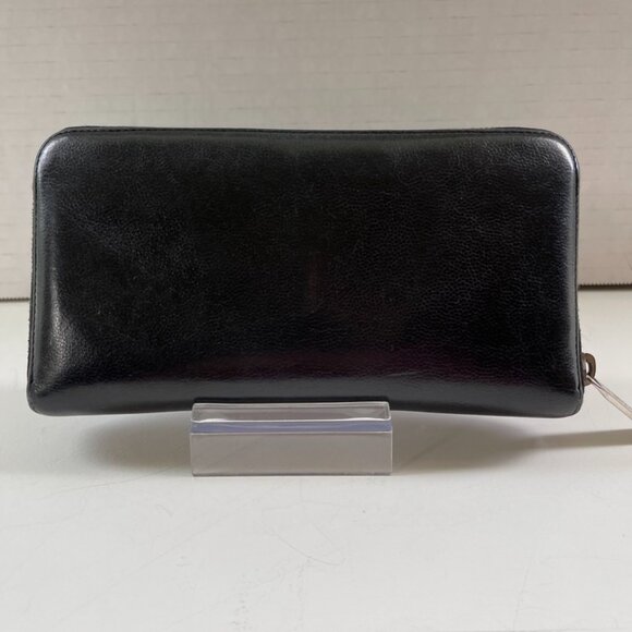 Chanel Zip Around Long Wallet Black Leather with CC Logo - Picture 3 of 10